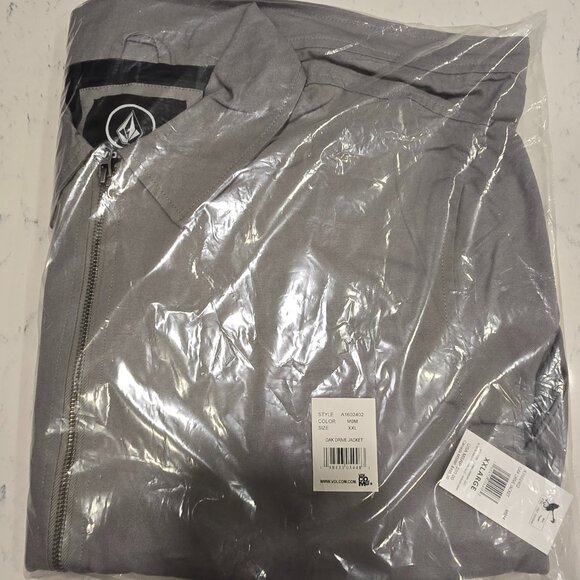 NWT Volcom Mens Grey Gray Oak Drive Lined Full Zip Jacket Size XXL 2XL NEW - Picture 4 of 6